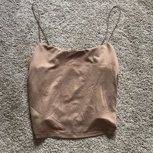 Brown crop top